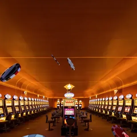 Bilinçli oyun: uzun sıralar halinde slot makineleri